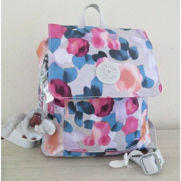 Kipling KI1746 5EE Women's Dreamy Bouquet Kaylin Small Drawstring Backpack $100 - Picture 1 of 12